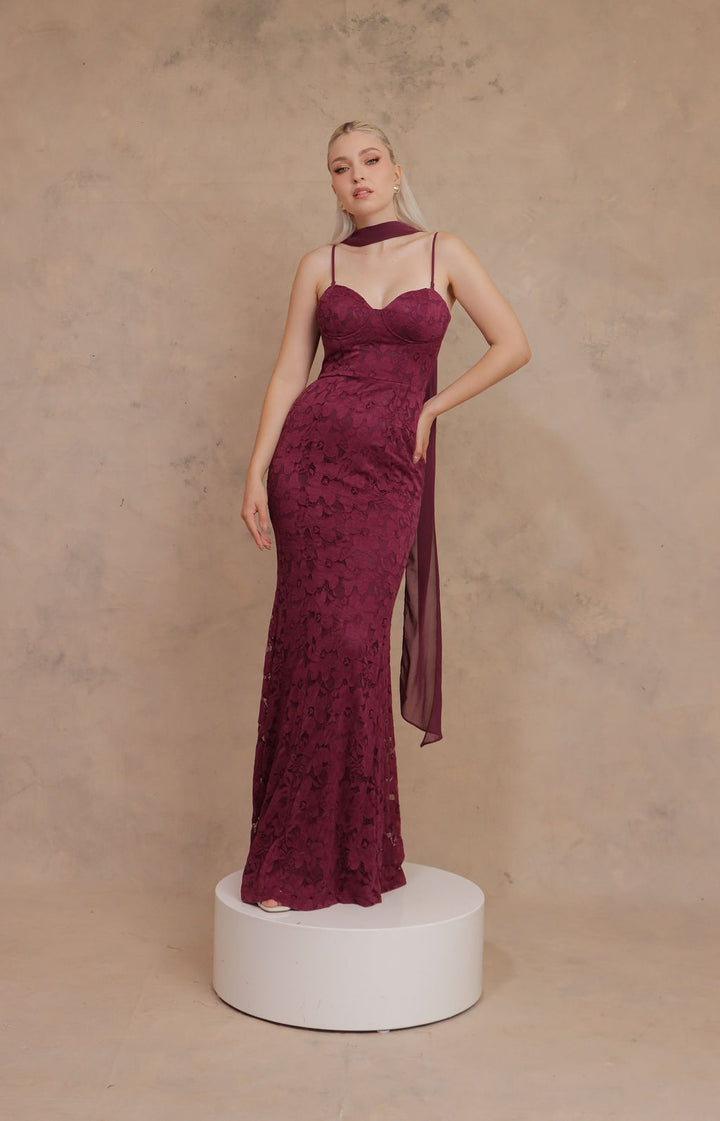 VESTIDO BORDEAUX
