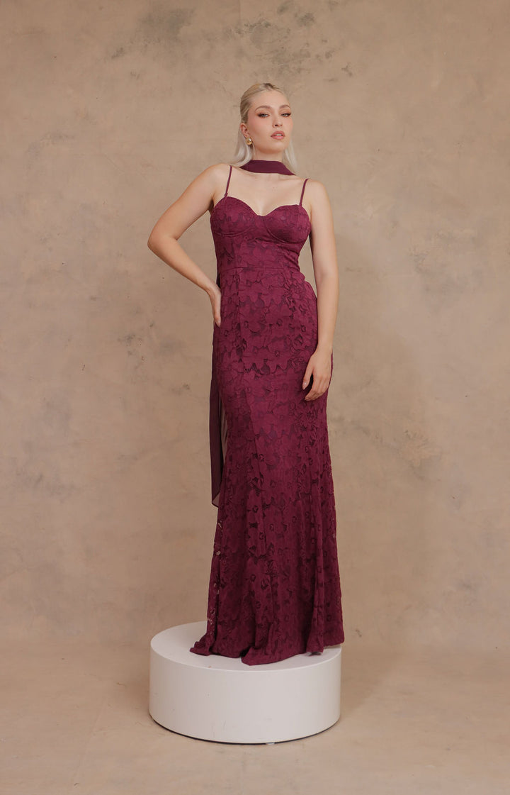 VESTIDO BORDEAUX